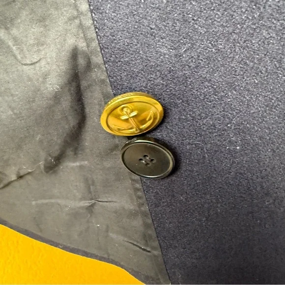 Coach 1941 Naval Officer Double Breasted Navy Wool Pea Coat with jeweled patches - Picture 9 of 10